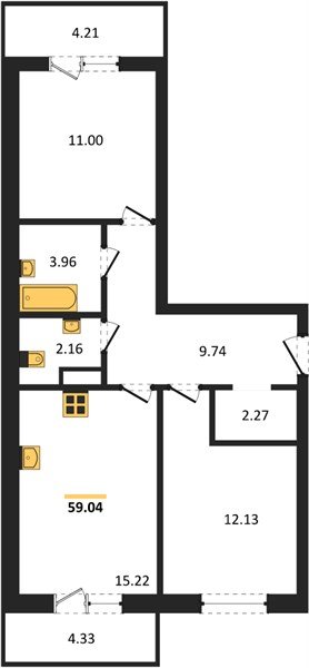 Фото №1: 2-комнатная квартира 58 м² - Краснодар, Прикубанский внутригородской округ, мкр. ЖК Тёплые Края
