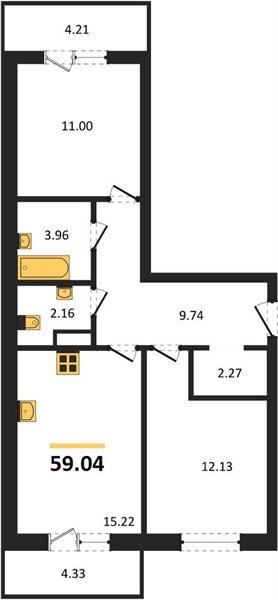 Фото №1: 2-комнатная квартира 58 м² - Краснодар, Прикубанский внутригородской округ, мкр. ЖК Тёплые Края