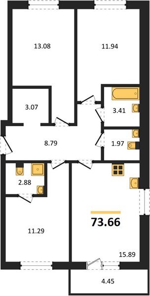 Фото №1: 3-комнатная квартира 74 м² - Краснодар, Прикубанский внутригородской округ, мкр. ЖК Тёплые Края