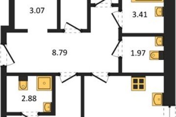 Фото №1: 3-комнатная квартира 72 м² - Краснодар, мкр. ЖК Тёплые Края, 