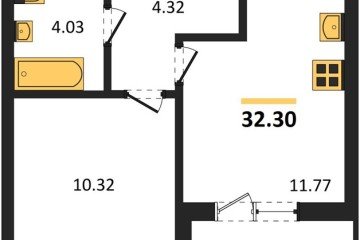 Фото №1: 1-комнатная квартира 32 м² - Краснодар, мкр. ЖК Тёплые Края, 