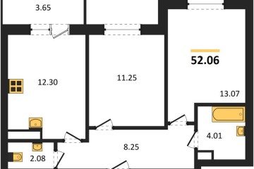 Фото №1: 2-комнатная квартира 52 м² - Краснодар, мкр. ЖК Тёплые Края, 