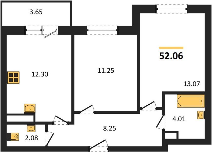Фото №1: 2-комнатная квартира 51 м² - Краснодар, ЖК Тёплые Края
