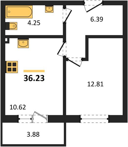 Фото №1: 1-комнатная квартира 35 м² - Краснодар, Прикубанский внутригородской округ, мкр. ЖК Тёплые Края