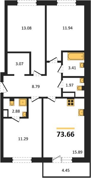 Фото №1: 3-комнатная квартира 73 м² - Краснодар, Прикубанский внутригородской округ, мкр. ЖК Тёплые Края