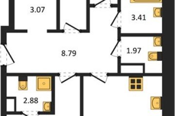 Фото №1: 3-комнатная квартира 73 м² - Краснодар, мкр. ЖК Тёплые Края, 
