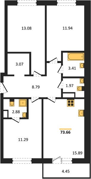 Фото №1: 3-комнатная квартира 73 м² - Краснодар, Прикубанский внутригородской округ, мкр. ЖК Тёплые Края