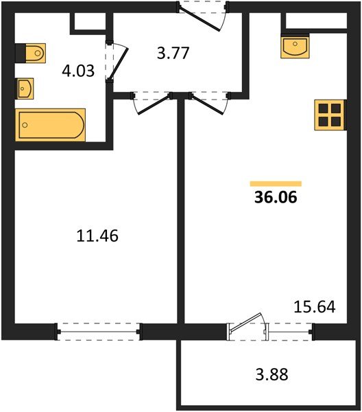 Фото №1: 1-комнатная квартира 35 м² - Краснодар, Прикубанский внутригородской округ, мкр. ЖК Тёплые Края