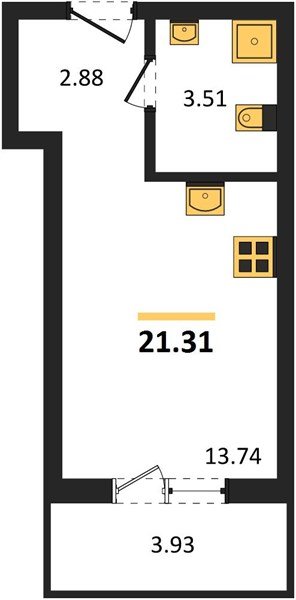 Фото №1: Студия 22 м² - Краснодар, Прикубанский внутригородской округ, мкр. ЖК Тёплые Края