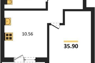 Фото №1: 1-комнатная квартира 35 м² - Краснодар, мкр. ЖК Тёплые Края, 