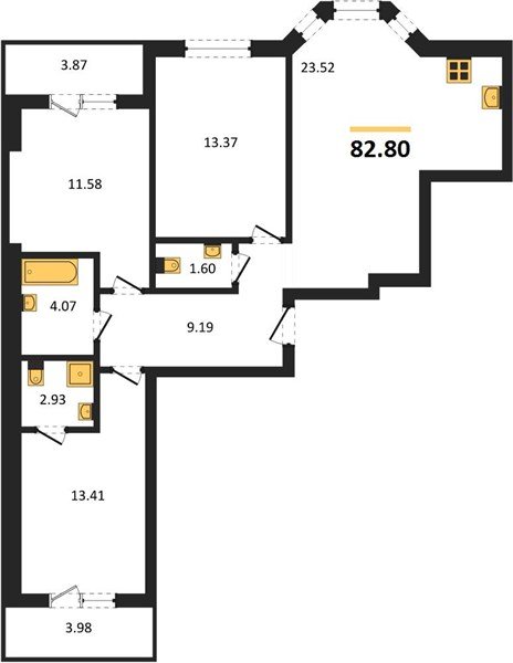 Фото №1: 3-комнатная квартира 85 м² - Краснодар, Прикубанский внутригородской округ, мкр. ЖК Тёплые Края
