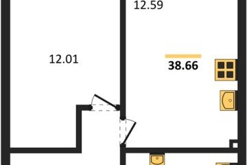 Фото №1: 1-комнатная квартира 37 м² - Краснодар, мкр. ЖК Тёплые Края, 