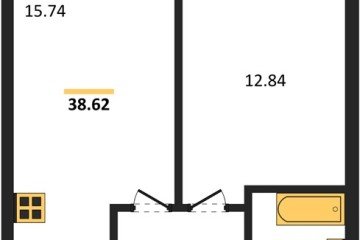 Фото №1: 1-комнатная квартира 38 м² - Краснодар, мкр. ЖК Тёплые Края, 