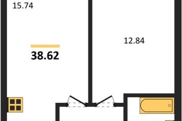 Фото №1: 1-комнатная квартира 38 м² - Краснодар, мкр. ЖК Тёплые Края, 