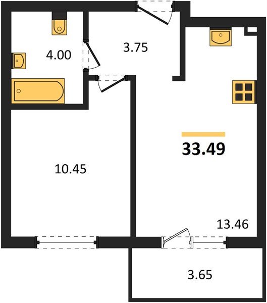 Фото №1: 1-комнатная квартира 33 м² - Краснодар, Прикубанский внутригородской округ, мкр. ЖК Тёплые Края