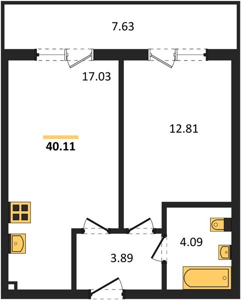 Фото №1: 1-комнатная квартира 39 м² - Краснодар, Прикубанский внутригородской округ, мкр. ЖК Тёплые Края