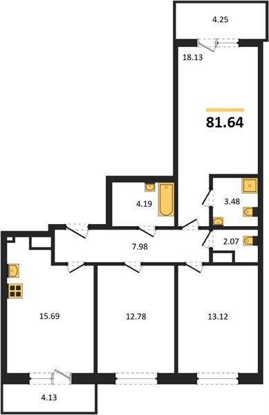 Фото №1: 3-комнатная квартира 81 м² - Краснодар, Прикубанский внутригородской округ, мкр. ЖК Тёплые Края