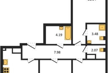 Фото №1: 3-комнатная квартира 81 м² - Краснодар, мкр. ЖК Тёплые Края, 
