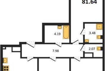Фото №1: 3-комнатная квартира 81 м² - Краснодар, мкр. ЖК Тёплые Края, 