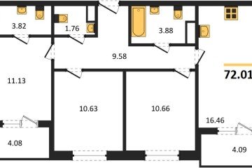 Фото №1: 3-комнатная квартира 72 м² - Краснодар, мкр. ЖК Тёплые Края, 