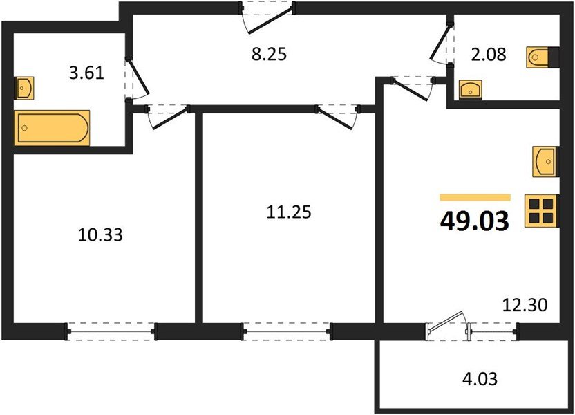 Фото №1: 2-комнатная квартира 48 м² - Краснодар, Прикубанский внутригородской округ, мкр. ЖК Тёплые Края