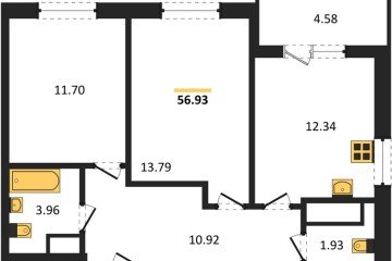 Фото №1: 2-комнатная квартира 56 м² - Краснодар, мкр. ЖК Тёплые Края, 