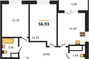 Фото №1: 2-комнатная квартира 56 м² - Краснодар, мкр. ЖК Тёплые Края, 