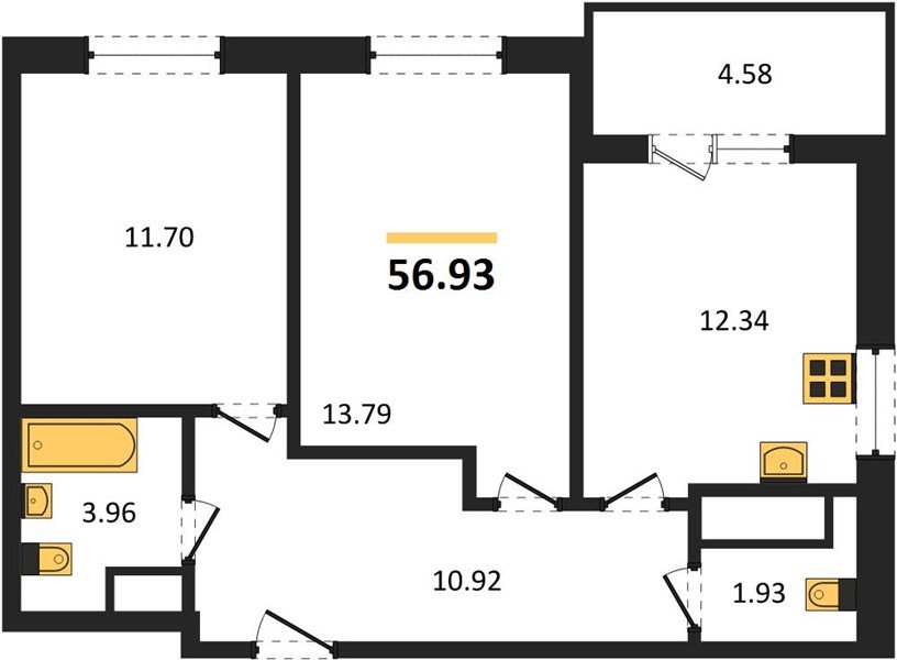 Фото №1: 2-комнатная квартира 56 м² - Краснодар, ЖК Тёплые Края