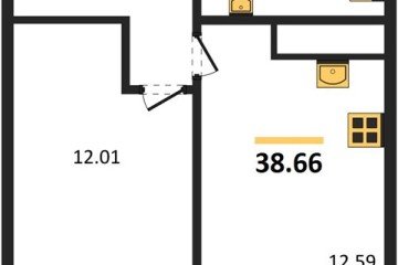 Фото №1: 1-комнатная квартира 39 м² - Краснодар, мкр. ЖК Тёплые Края, 