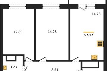 Фото №1: 2-комнатная квартира 57 м² - Краснодар, мкр. ЖК Тёплые Края, 