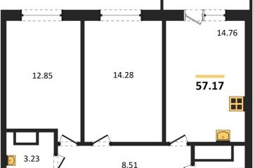 Фото №1: 2-комнатная квартира 56 м² - Краснодар, мкр. ЖК Тёплые Края, 