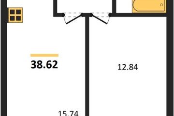Фото №1: 1-комнатная квартира 38 м² - Краснодар, мкр. ЖК Тёплые Края, 