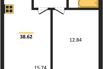Фото №1: 1-комнатная квартира 38 м² - Краснодар, мкр. ЖК Тёплые Края, 