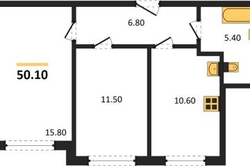 Фото №1: 2-комнатная квартира 50 м² - Пригородный, мкр. жилой комплекс Сиреневый Бульвар, 