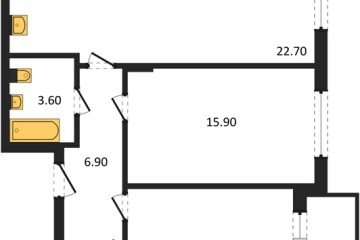 Фото №1: 2-комнатная квартира 74 м² - Пригородный, мкр. жилой комплекс Сиреневый Бульвар, 