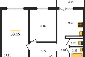 Фото №1: 2-комнатная квартира 53 м² - Кропоткин, мкр. жилой комплекс Романовский, 