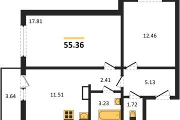 Фото №1: 2-комнатная квартира 55 м² - Кропоткин, мкр. жилой комплекс Романовский, 