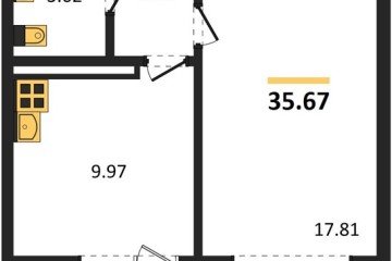 Фото №1: 1-комнатная квартира 35 м² - Кропоткин, мкр. жилой комплекс Романовский, 