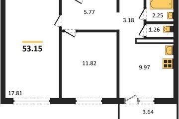 Фото №1: 2-комнатная квартира 53 м² - Кропоткин, мкр. жилой комплекс Романовский, 