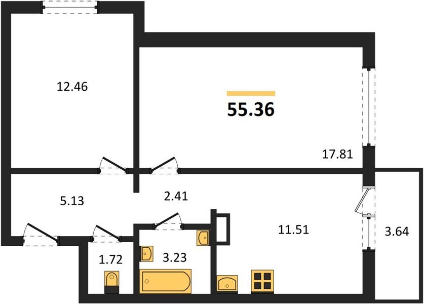Фото №1: 2-комнатная квартира 55 м² - Кропоткин, жилой комплекс Романовский, 