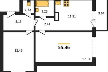 Фото №1: 2-комнатная квартира 55 м² - Кропоткин, мкр. жилой комплекс Романовский, 