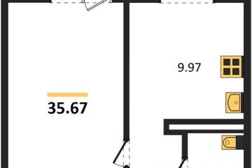 Фото №1: 1-комнатная квартира 35 м² - Кропоткин, мкр. жилой комплекс Романовский, 