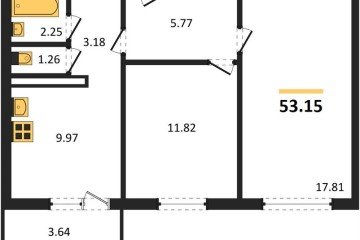 Фото №1: 2-комнатная квартира 53 м² - Кропоткин, мкр. жилой комплекс Романовский, 