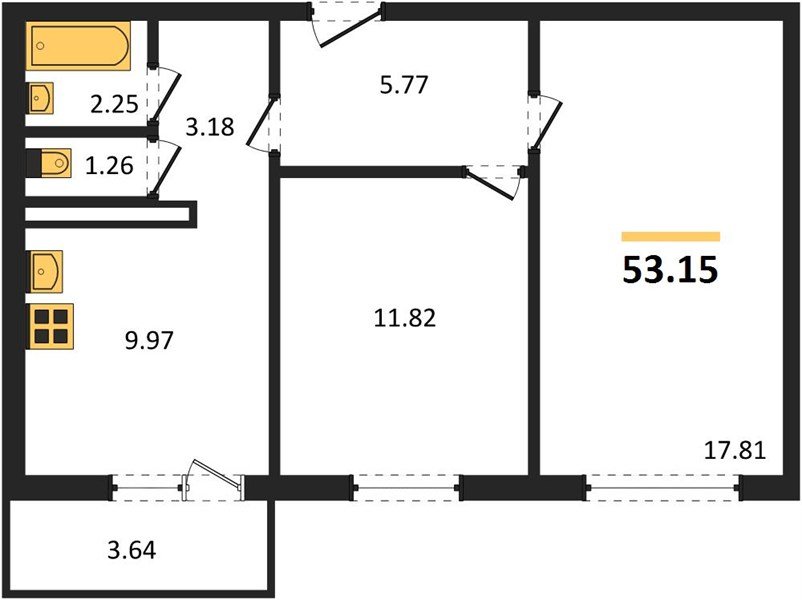 Фото №1: 2-комнатная квартира 53 м² - Кропоткин, жилой комплекс Романовский, 