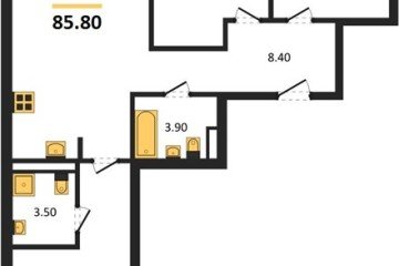 Фото №1: 3-комнатная квартира 85 м² - Краснодар, мкр. жилой комплекс Эрмитаж, ул. им. Мурата Ахеджака, 26