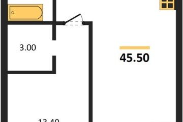 Фото №1: 1-комнатная квартира 45 м² - Краснодар, мкр. жилой комплекс Эрмитаж, ул. им. Мурата Ахеджака, 26