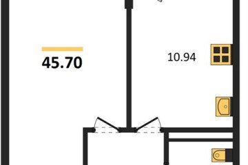 Фото №1: 1-комнатная квартира 45 м² - Краснодар, мкр. жилой комплекс Кино, ул. Уральская, 100/5