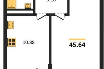 Фото №1: 1-комнатная квартира 45 м² - Краснодар, мкр. жилой комплекс Кино, ул. Уральская, 100/5