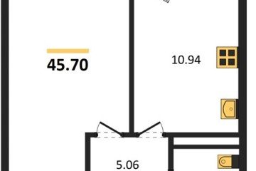 Фото №1: 1-комнатная квартира 45 м² - Краснодар, мкр. жилой комплекс Кино, ул. Уральская, 100/5