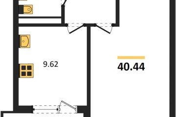 Фото №1: 1-комнатная квартира 43 м² - Краснодар, мкр. жилой комплекс Кино, ул. Уральская, 100/5